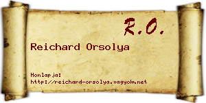 Reichard Orsolya névjegykártya